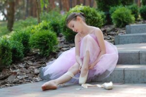 Young Girl in Ballerina Outfit