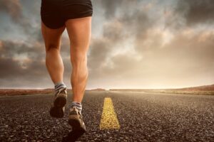 Jogger on the road